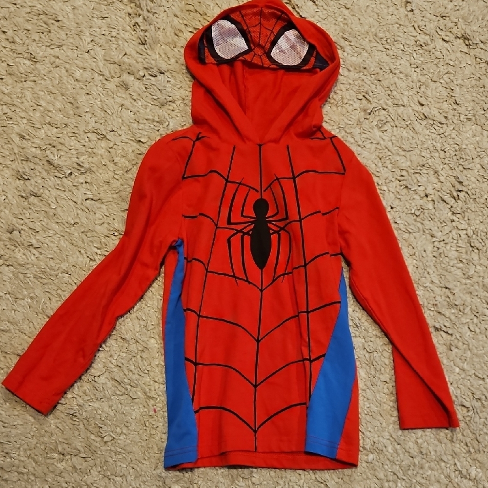 Marvel Red and Blue Spider-Man Hooded Shirt Children's 5